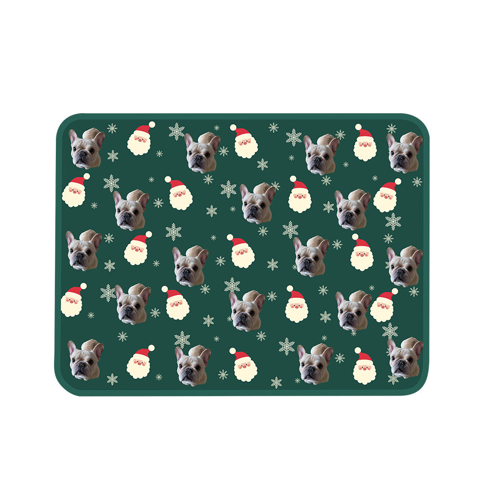 Custom Upload picture Christmas pet mat