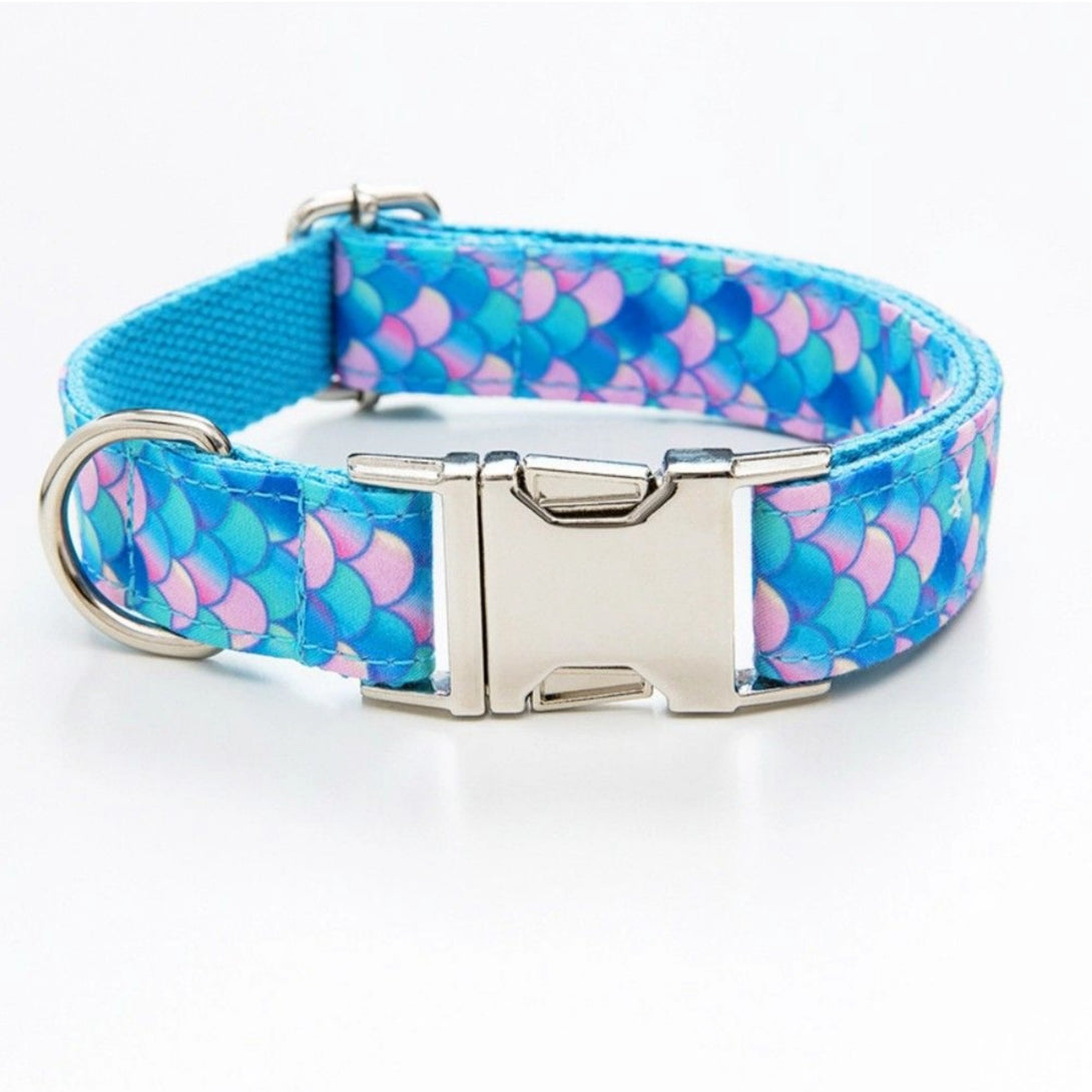 Personalized Dog collar&leash with print Engraved Metal Buckle