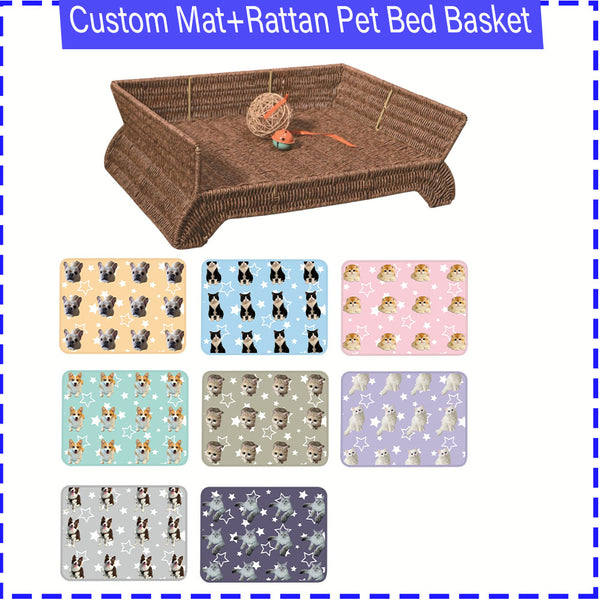 Handwoven Rattan Pet Bed